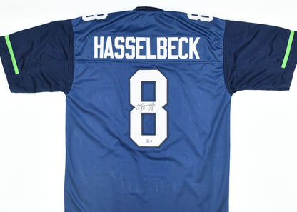 Matt Hasselbeck Signed Seattle Seahawks Custom Blue Jersey