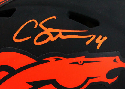 Courtland Sutton Signed Denver Broncos Eclipse Speed Mini Helmet