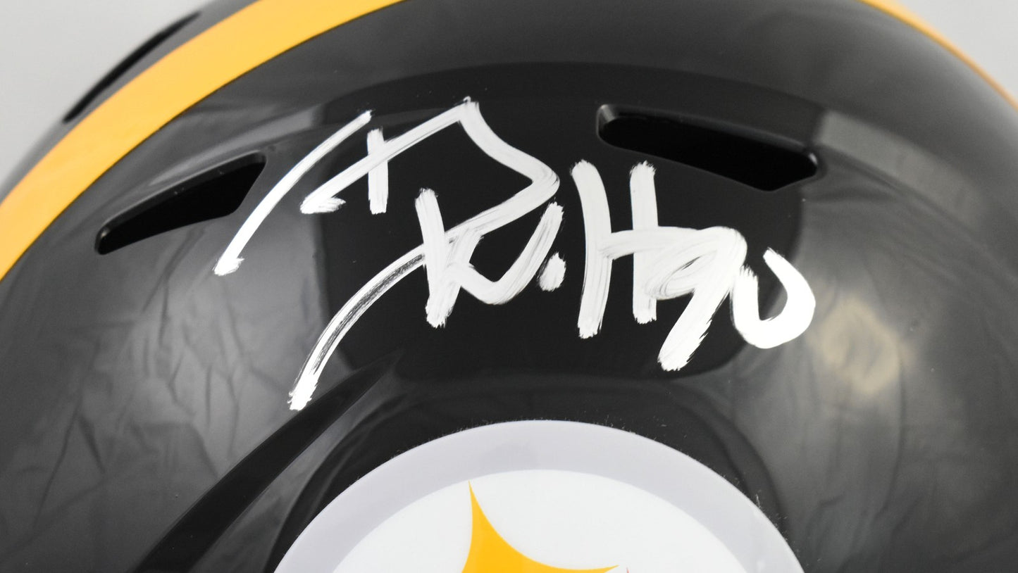 T.J. Watt Autographed Pittsburgh Steelers Full Size Speed Helmet