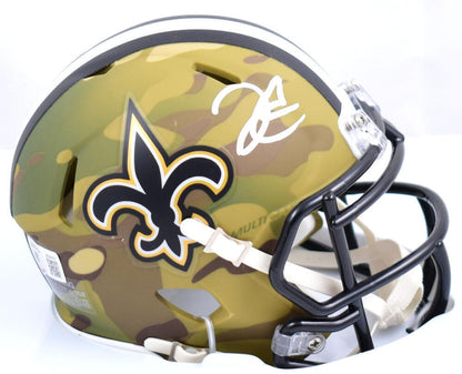 Derek Carr Autographed New Orleans Saints Camo Mini Helmet