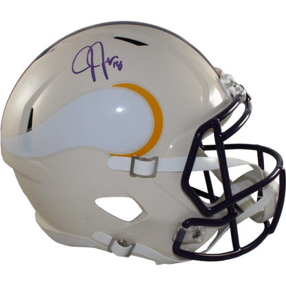 Justin Jefferson Minnesota Vikings Autographed Full Size Retro Replica Helmet