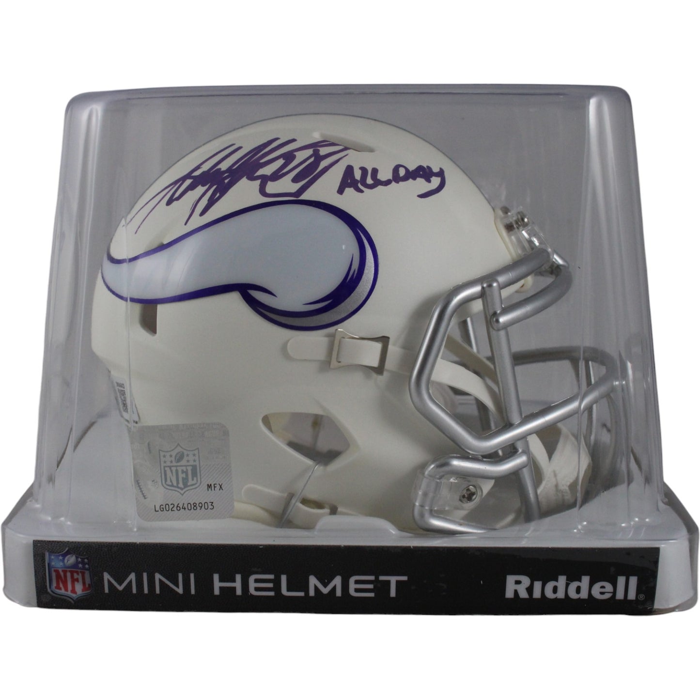 Adrian Peterson Signed Minnesota Vikings Alt Mini Helmet (All Day)