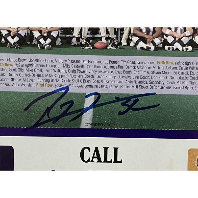 Ray Lewis Autographed Baltimore Ravens 1996 Team Roster (Beckett)