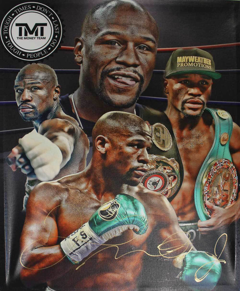 Floyd Mayweather Autographed Boxing 20"x24" Canvas