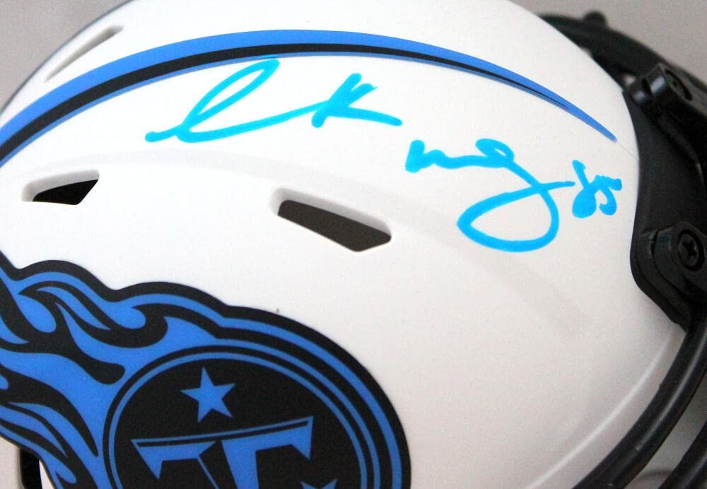 Derrick Mason Signed Tennessee Titans Lunar Speed Mini Helmet