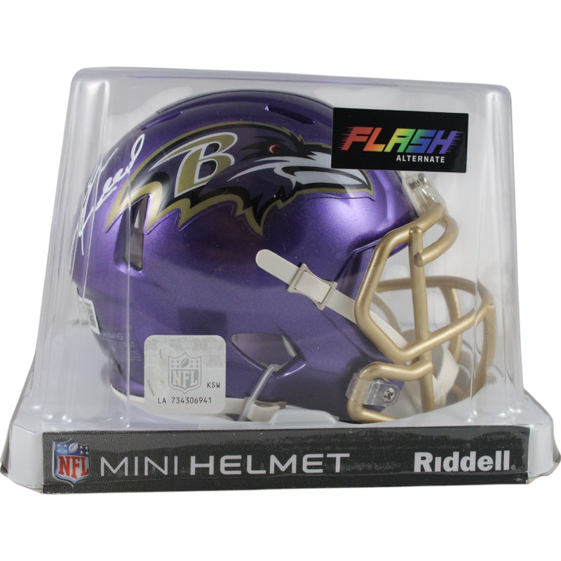 Ed Reed Baltimore Ravens Autographed Flash Mini Helmet