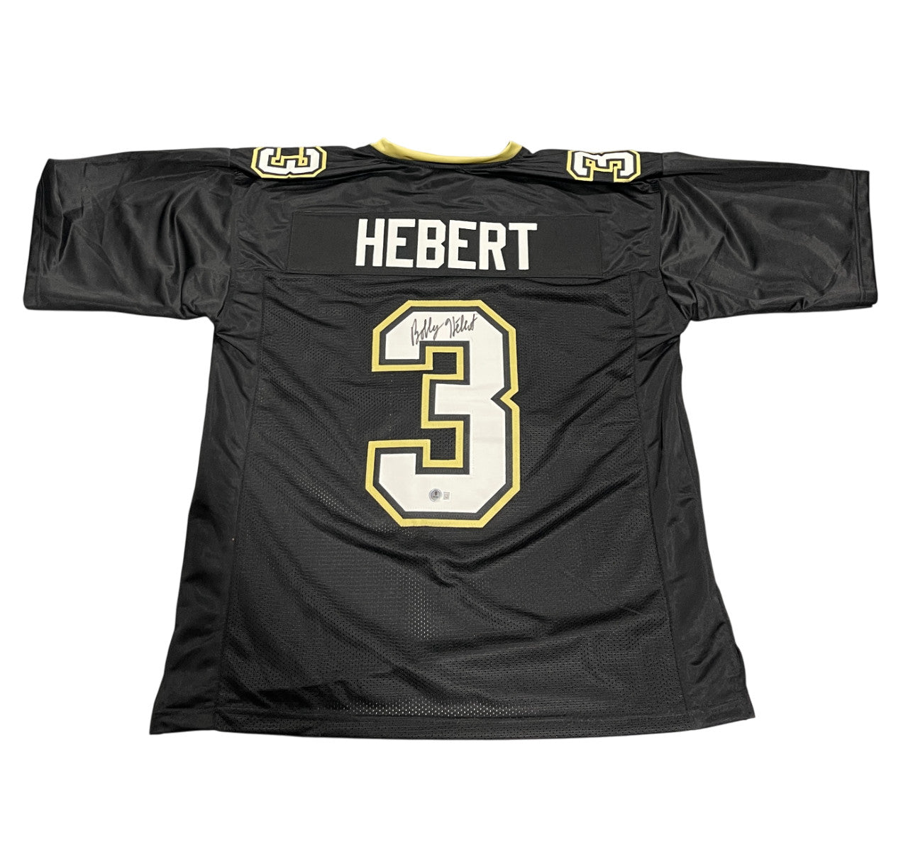 Bobby Hebert Signed New Orleans Saints Custom Jersey Beckett BAS COA
