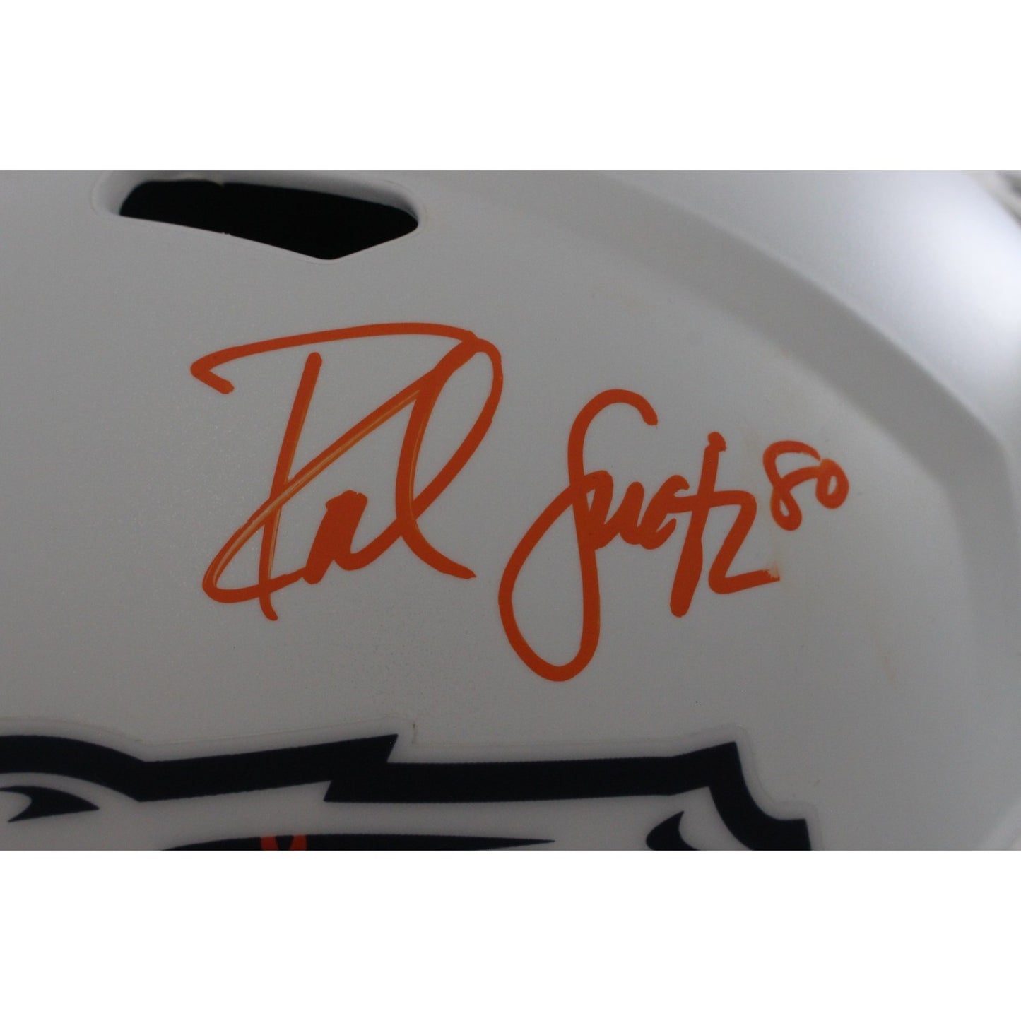 Ed McCaffrey & Rod Smith Signed Denver Broncos Full Size Alternate Helmet