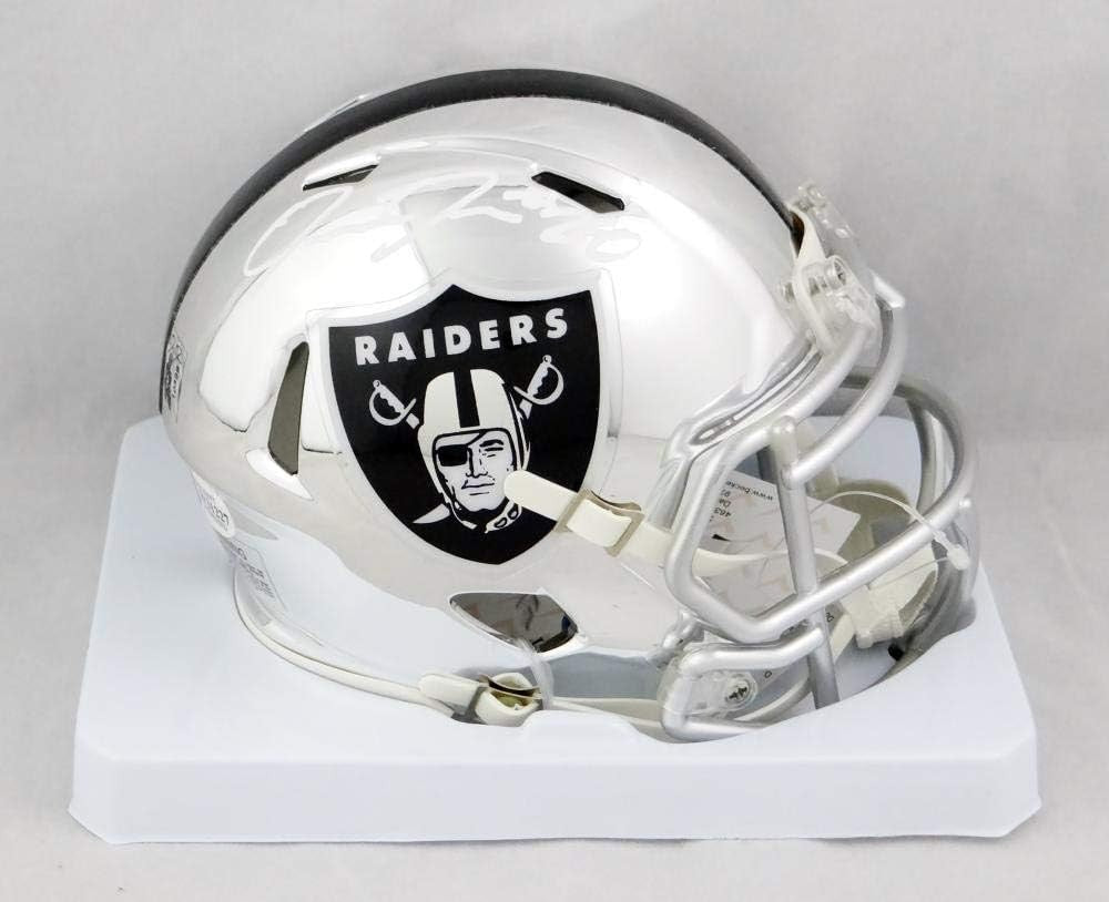Josh Jacobs Signed Oakland Raiders Chrome Mini Helmet