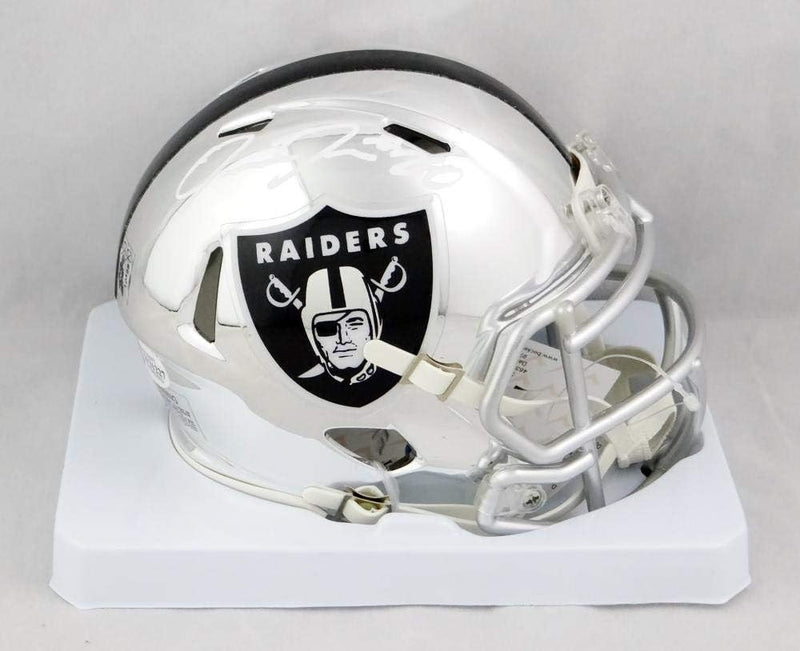 Josh Jacobs Signed Oakland Raiders Chrome Mini Helmet