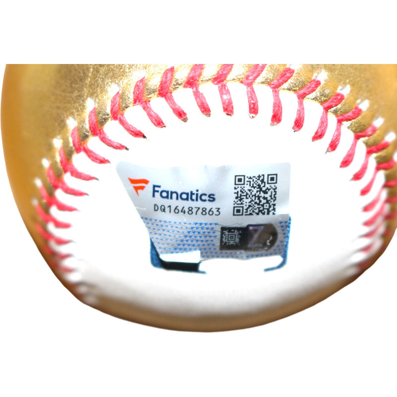 Wyatt Langford Autographed Texas Rangers Official Major League Gold Baseball