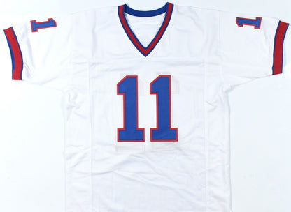Phil Simms Autographed New York Giants Custom White Jersey