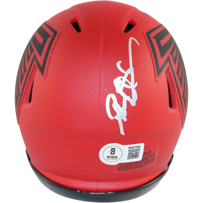 Deion Sanders Atlanta Falcons Autographed Rave Mini Helmet Beckett COA