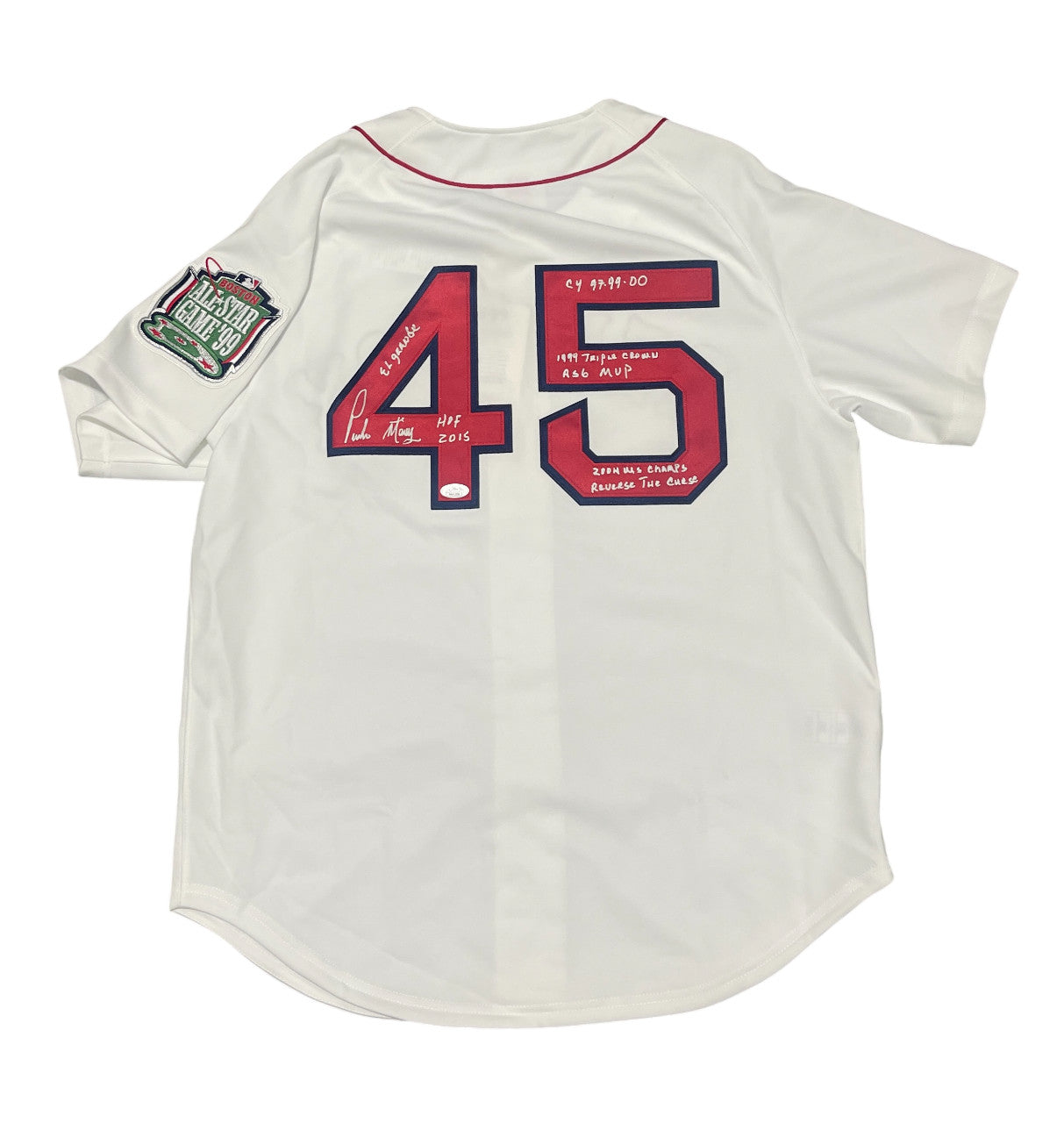 Pedro Martinez Signed Mitchell & Ness Authentic Red Sox Jersey (7x Inscriptions)
