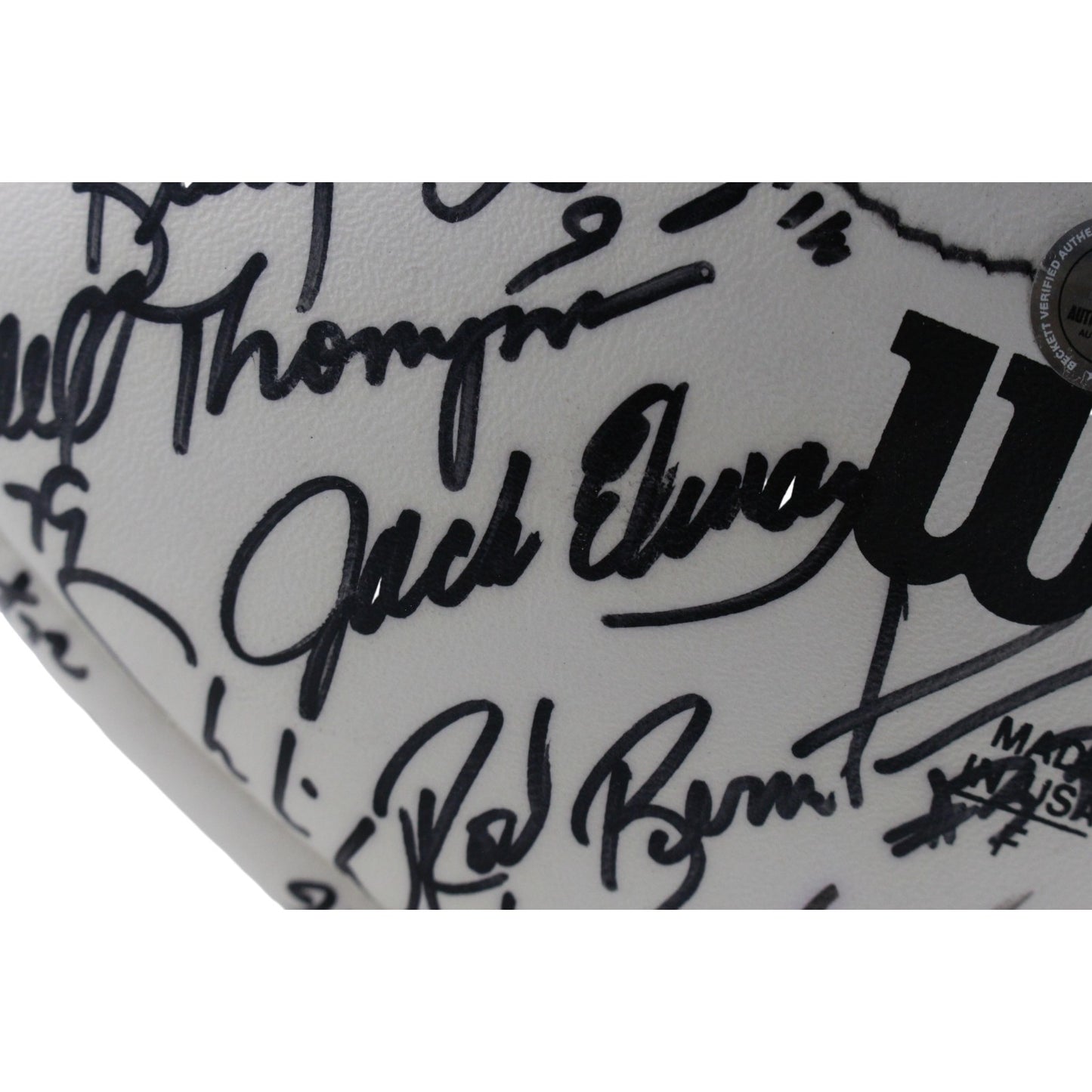 John Elway & 1993 Denver Broncos Team Signed Football (56 Sigs) - Beckett