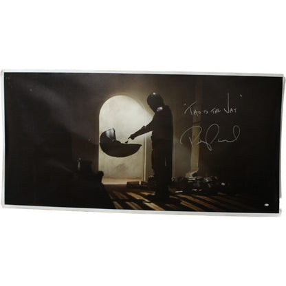 Pedro Pascal Signed Mandalorian 36x48 Canvas "This is the Way"