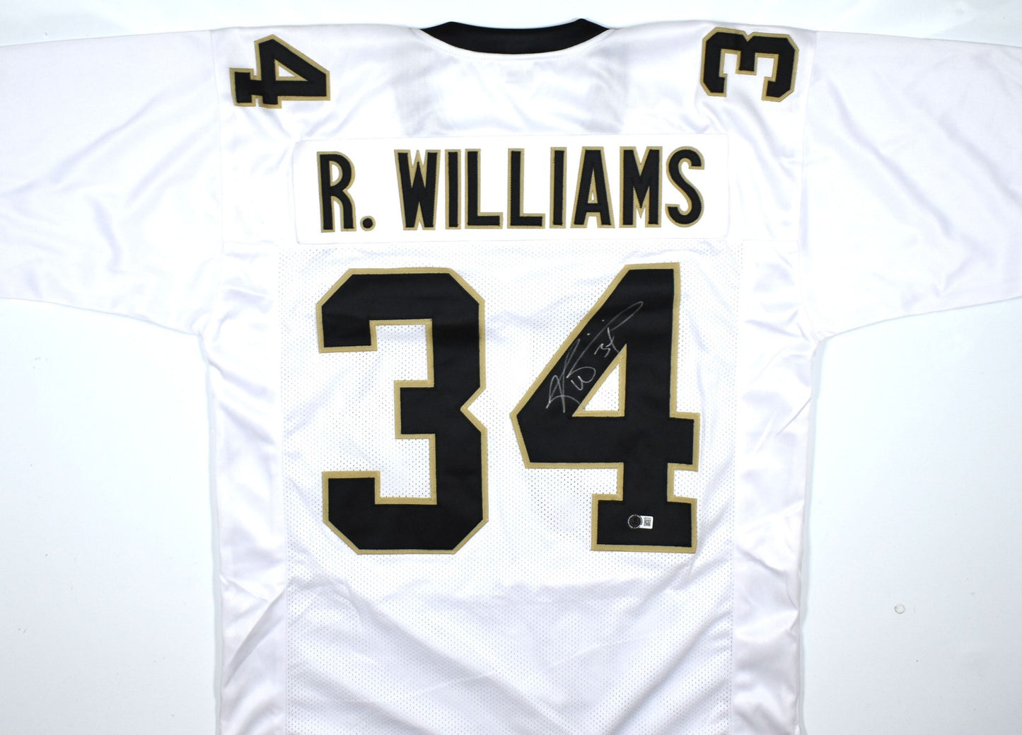 Ricky Williams Signed New Orleans Saints White Custom Jersey