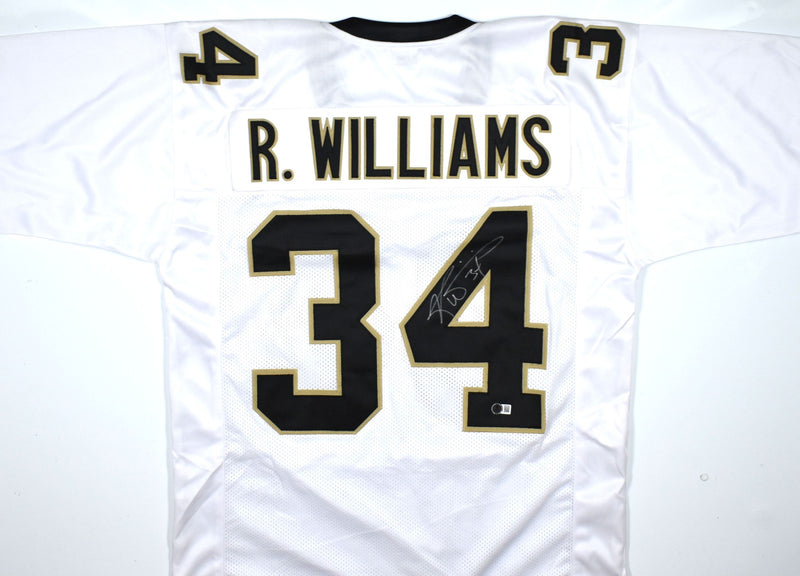 Ricky Williams Signed New Orleans Saints White Custom Jersey