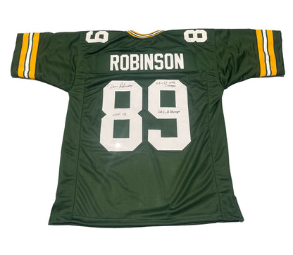 Dave Robinson Green Bay Packers Signed Custom Jersey (3 Inscriptions) BAS