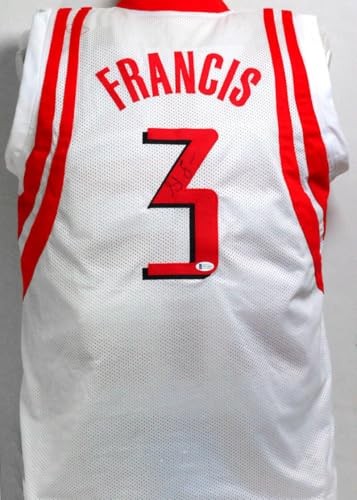 Steve Francis Autographed Houston Rockets Style White Custom Jersey