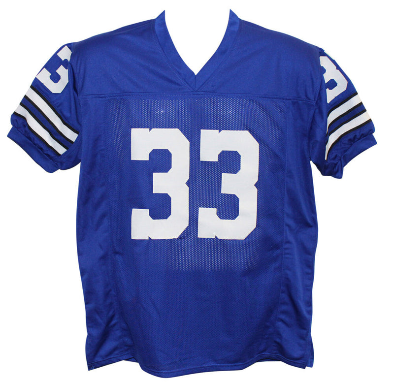 Tony Dorsett Signed Dallas Cowboys Custom Blue Jersey (Beckett)