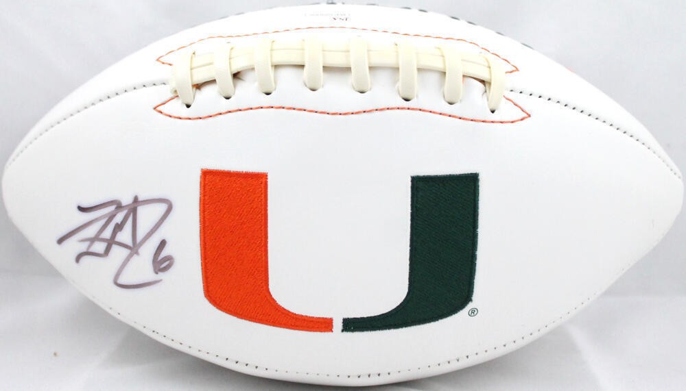Lamar Miller Signed Miami Hurricanes Logo Football