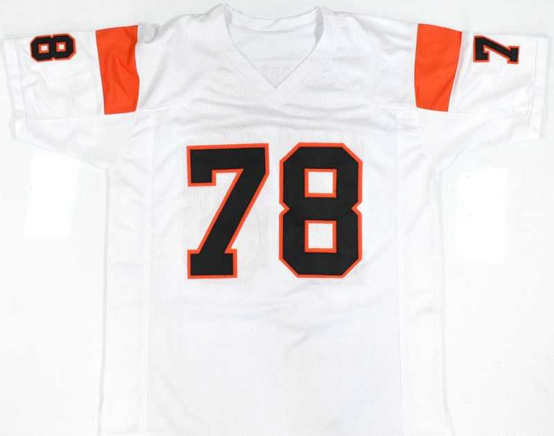 Anthony Munoz Signed Cincinnati Bengals White Custom Jersey