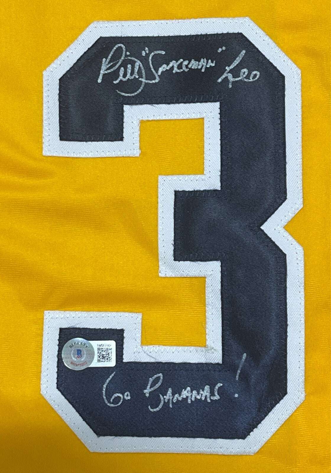 Bill Lee Signed Savannah Bananas Custom Jersey (Go Bananas Inscription)