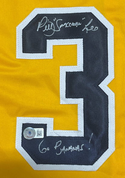 Bill Lee Signed Savannah Bananas Custom Jersey (Go Bananas Inscription)