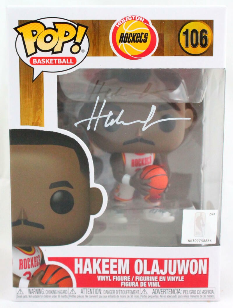 Hakeem Olajuwon Autographed Houston Rockets Funko Pop Figurine #106