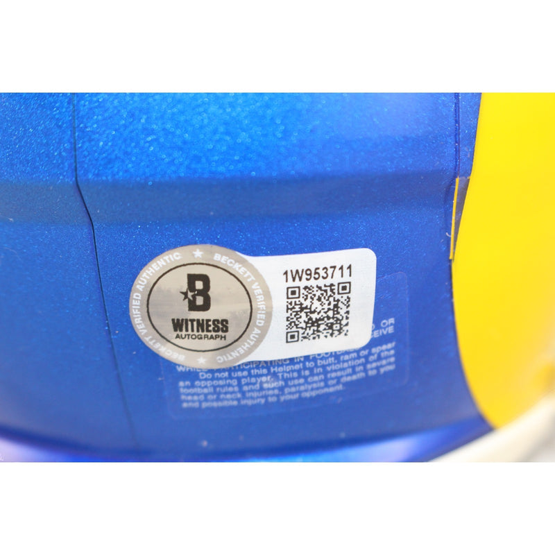 Blake Corum Los Angeles Rams Autographed Mini Helmet Beckett