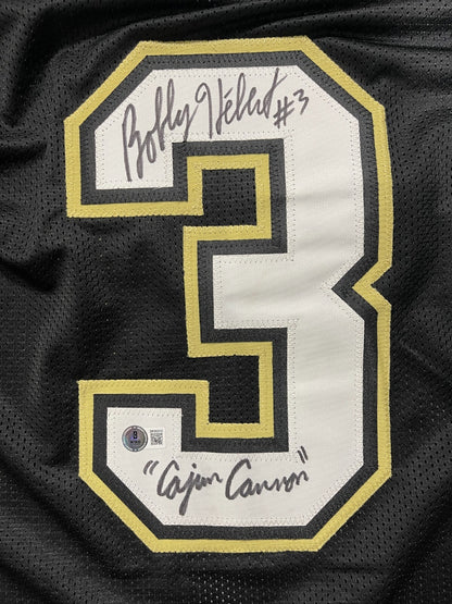 Bobby Hebert Signed New Orleans Saints Custom Jersey "Cajun Cannon" BAS