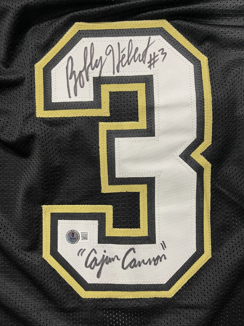 Bobby Hebert Signed New Orleans Saints Custom Jersey "Cajun Cannon" BAS