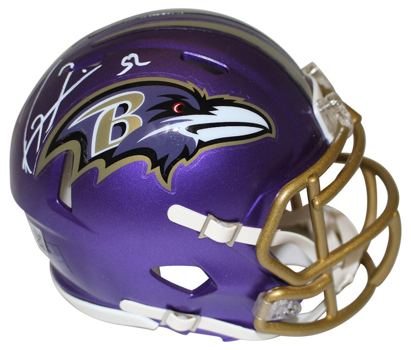 Ray Lewis Baltimore Ravens Autographed Flash Mini Helmet