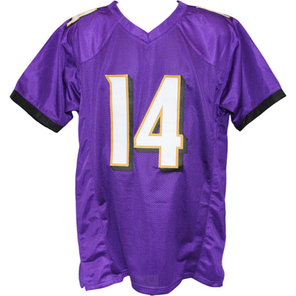 Kyle Hamilton Autographed Pro Style Purple Jersey (Beckett Witnessed)