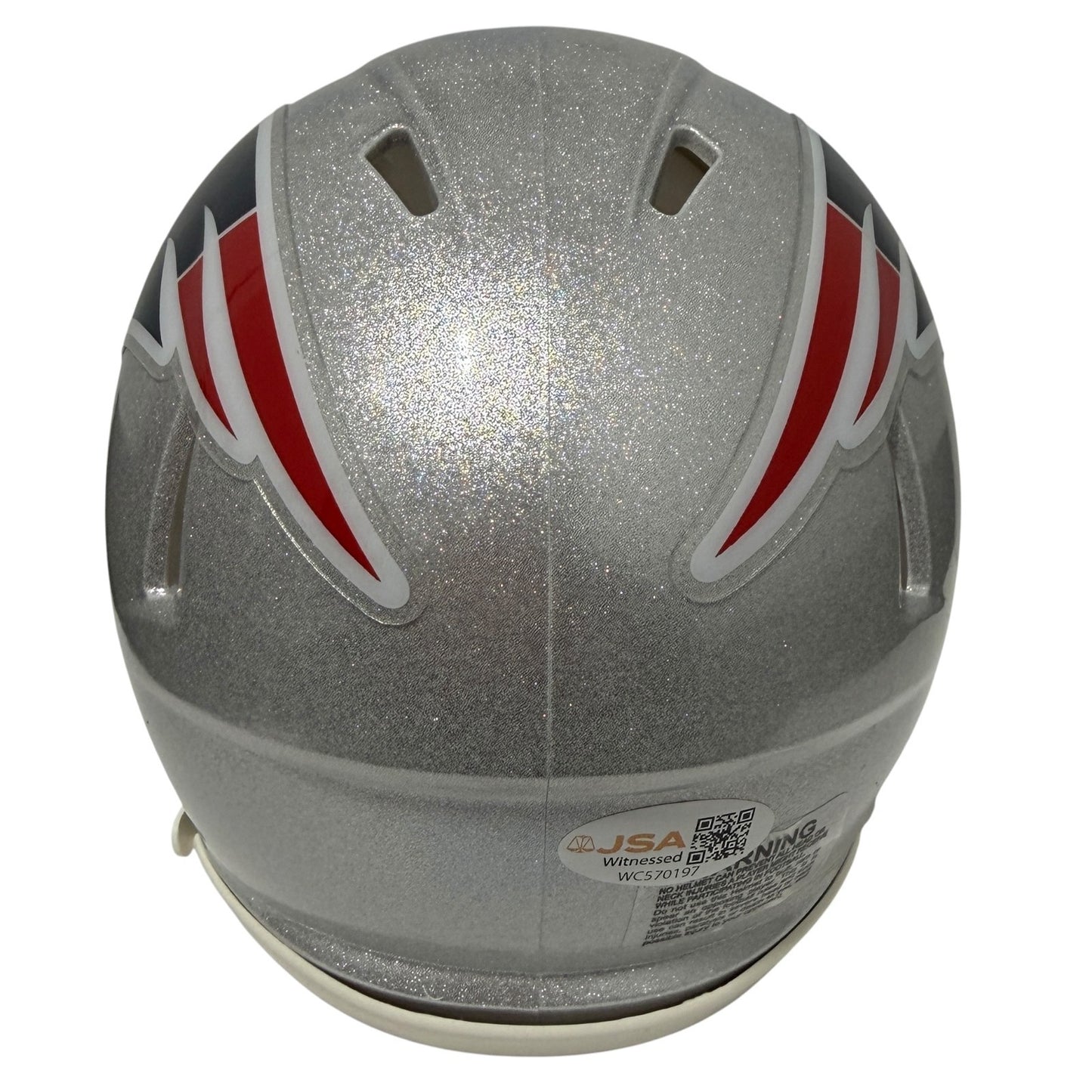 TreVeyon Henderson Signed New England Patriots Speed Mini Helmet