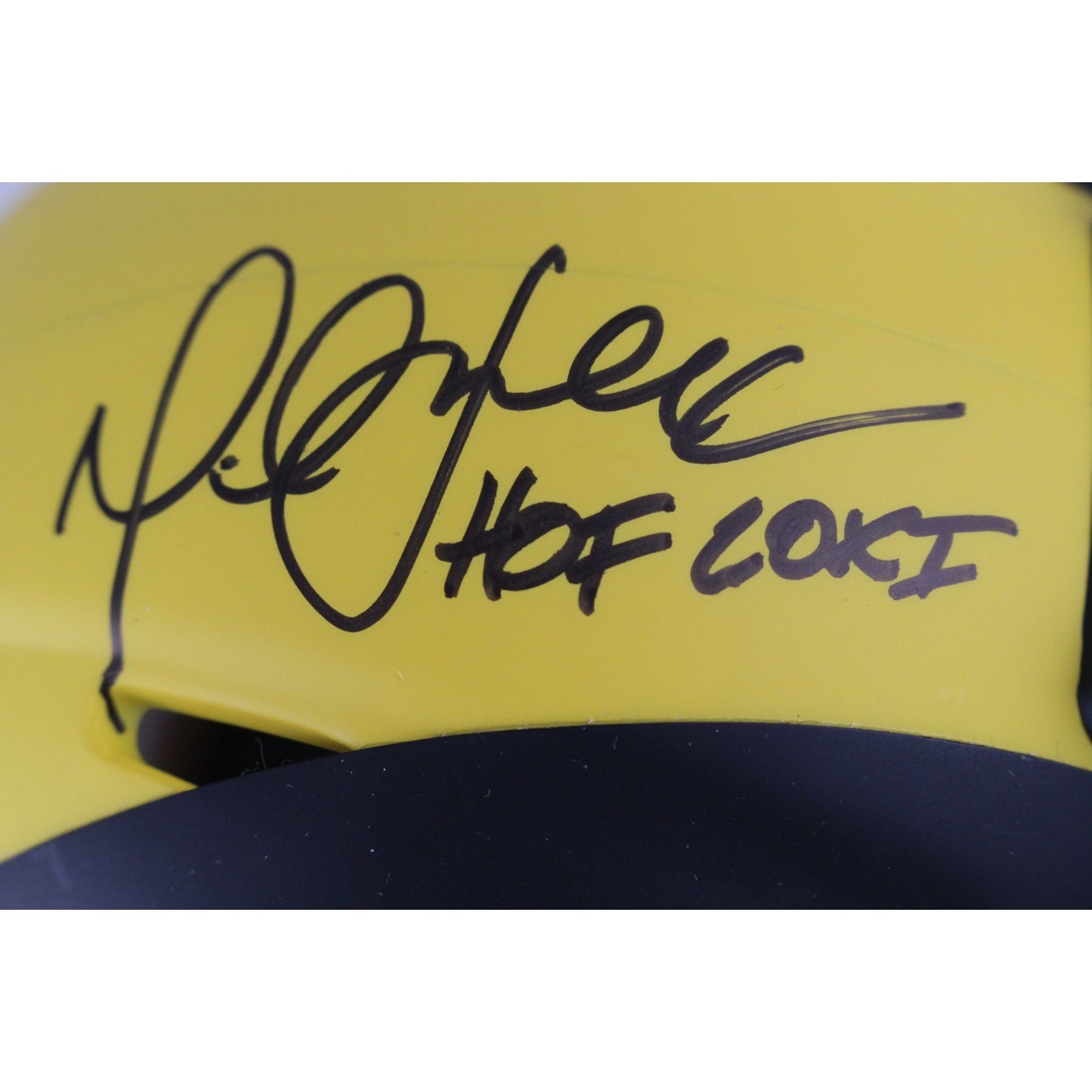 Marshall Faulk Signed St. Louis Rams Rave Mini Helmet (HOF Inscription)