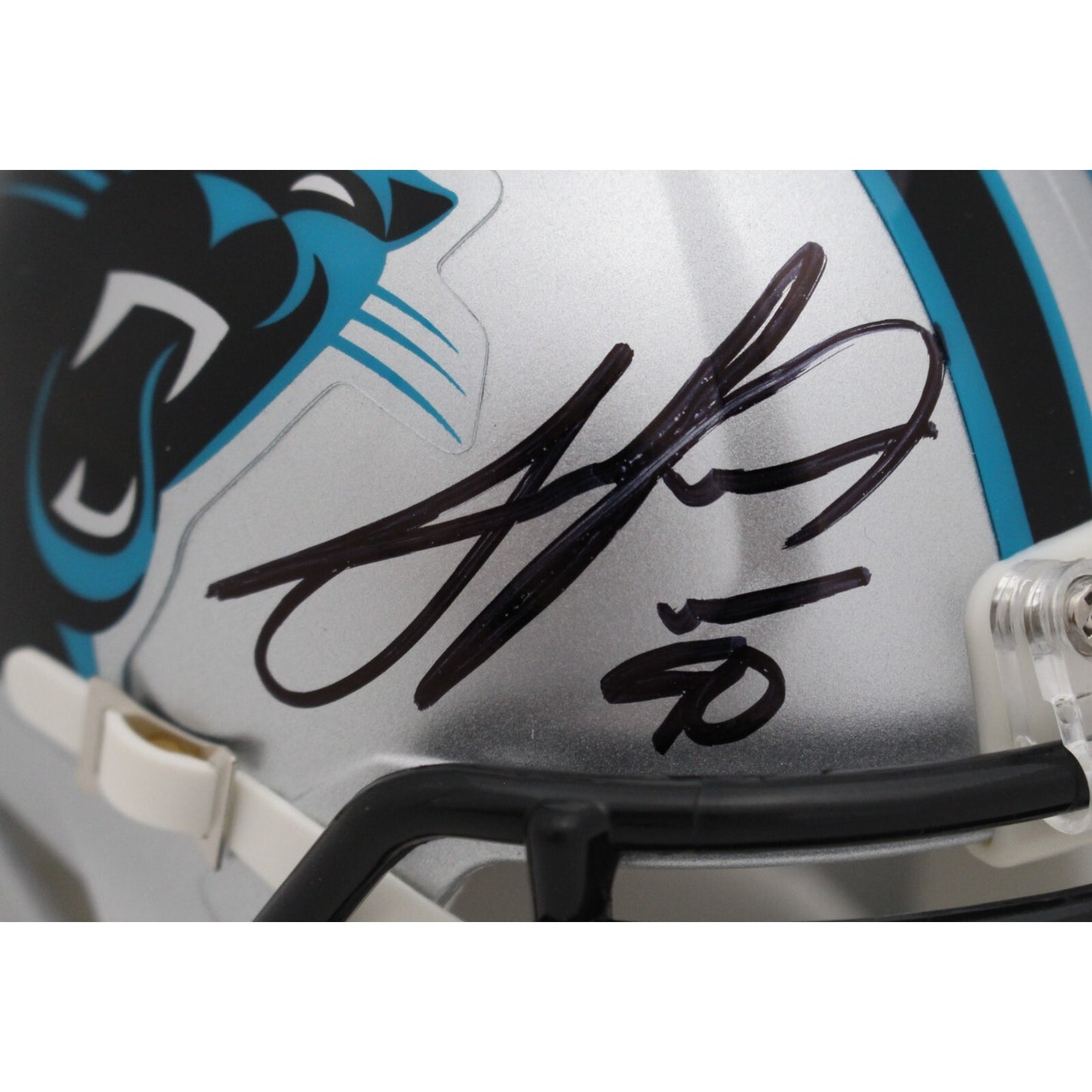 Julius Peppers Signed Carolina Panthers Speed Mini Helmet Beckett