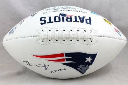 Ben Coates Signed New England Patriots Logo Football with Inscription