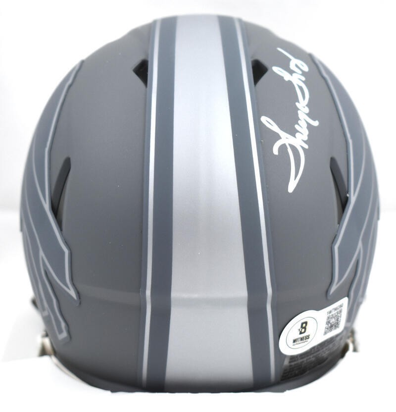 Thurman Thomas Signed Buffalo Bills Slate Speed Mini Helmet