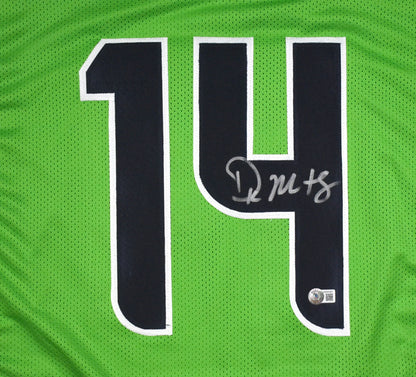 DK Metcalf Signed Seattle Seahawks Custom Green Jersey