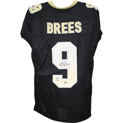 Drew Brees Autographed Black Pro Style Custom Jersey (BAS Witnessed)