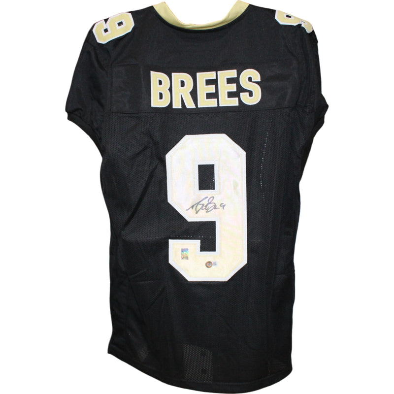 Drew Brees Autographed Black Pro Style Custom Jersey (BAS Witnessed)