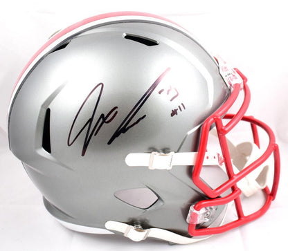 Jaxon Smith-Njigba Signed Ohio State Buckeyes Full Size Flash Speed Helmet