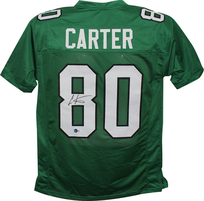 Cris Carter Autographed Philadelphia Eagles Custom Green Football Jersey