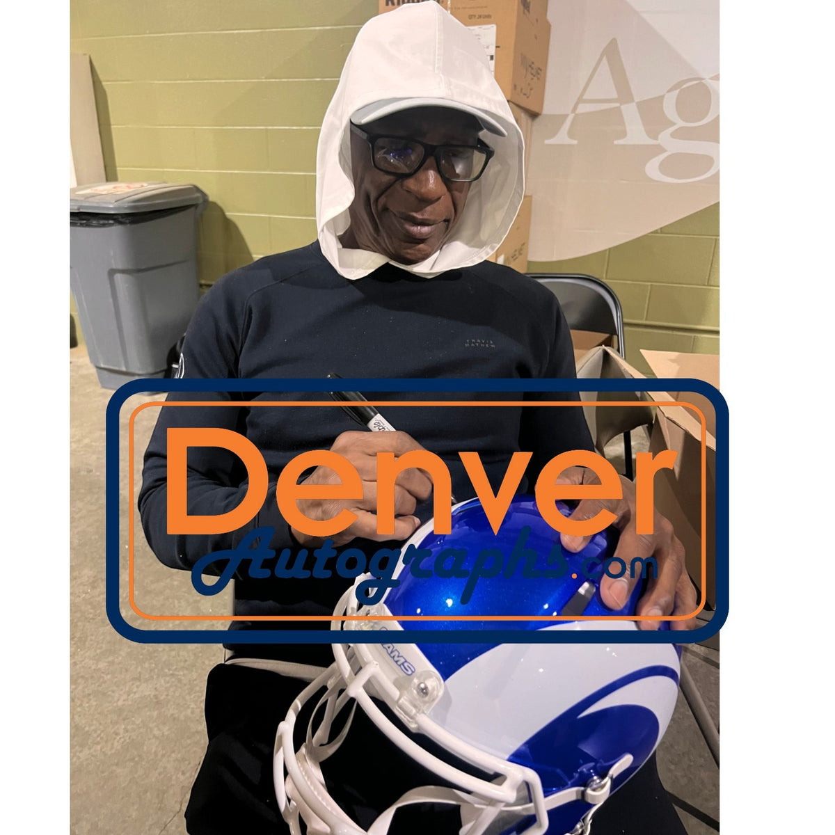 Eric Dickerson Signed Los Angeles Rams Proline Authentic Alternate Helmet
