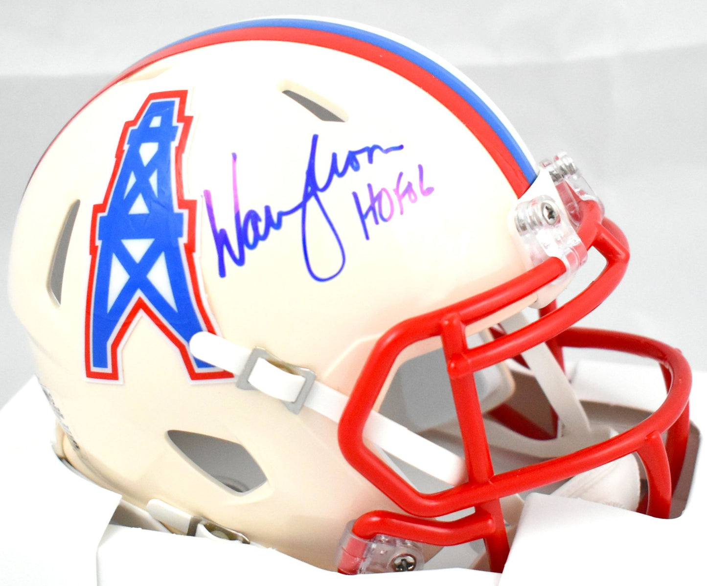 Warren Moon Autographed Tennessee Titans Retro Speed Mini Helmet