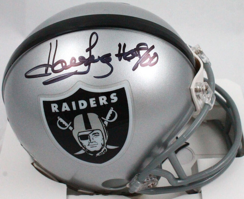 Howie Long Signed Oakland Raiders Mini Helmet HOF Inscribed