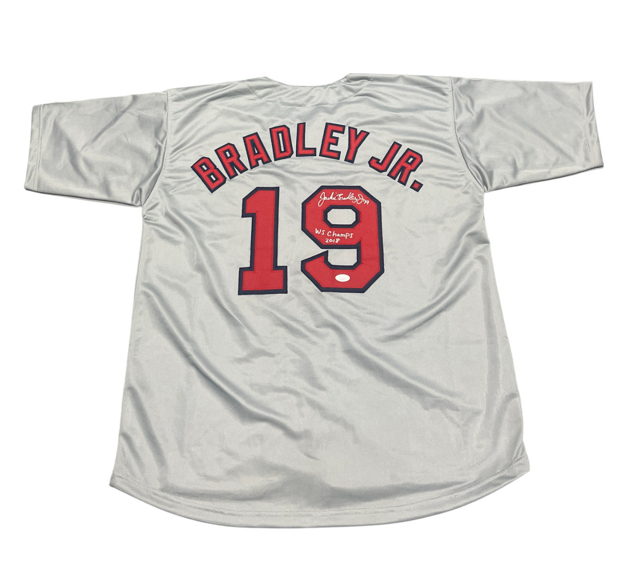 Jackie Bradley Jr Signed Boston Custom Jersey (2018 WS Champs) JSA