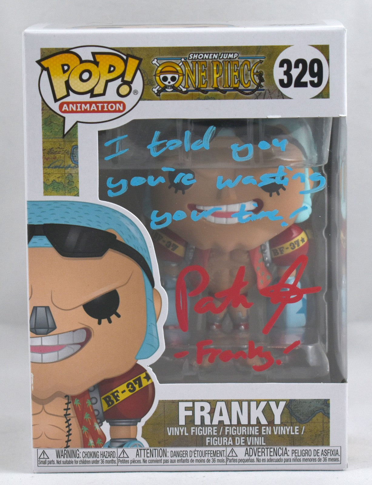 Patrick Seitz Signed One Piece Franky Funko Pop #329